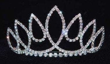 Himalayan Princess Crystal Rhinestone Silver Tiara