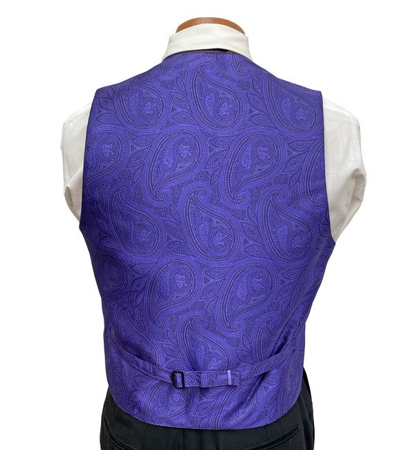 Flow 'Dynasty' Men's Fullback Vest and Tie Set - Regency Purple