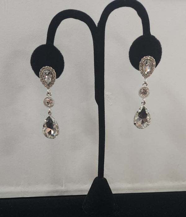 Multi Rhinestone Drop Earring