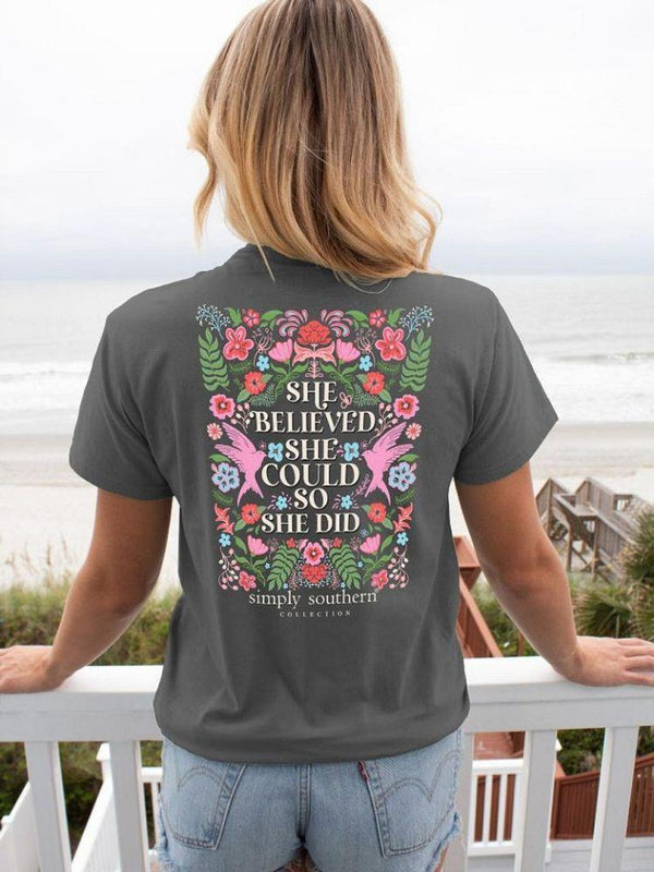 Simply Southern "SHE BELIEVED SHE COULD" Tee