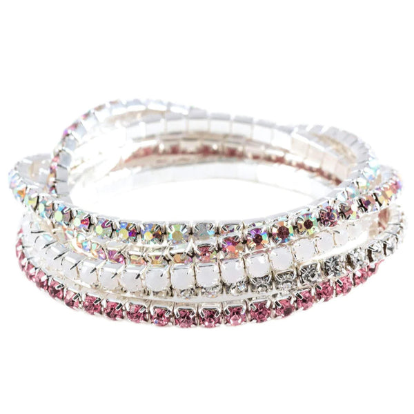 5 Piece Color Coordinated Stretch Buncher Bracelets