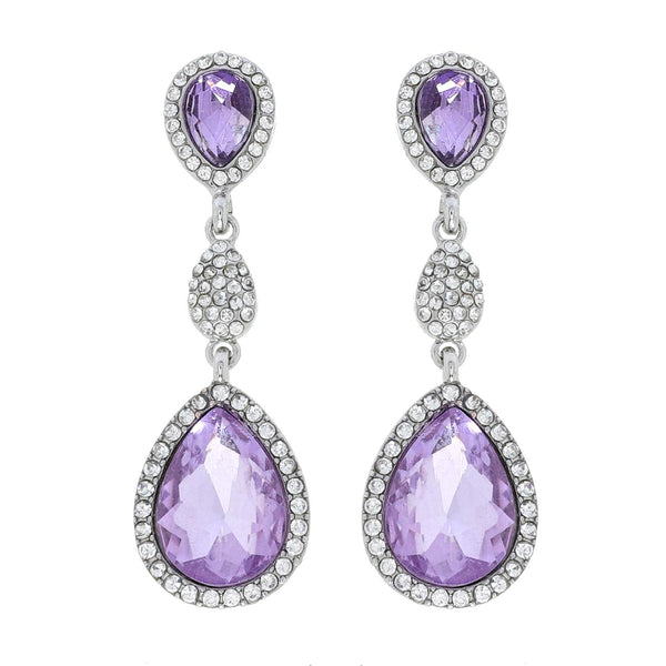 Allure Rhinestone Drop Earrings - 5 Colors