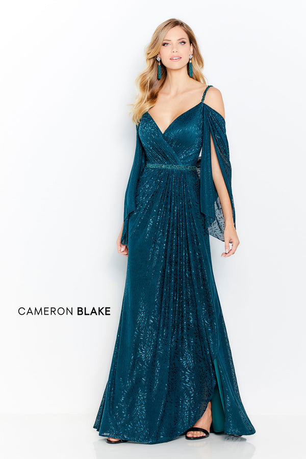Cameron Blake 120607 Spruce V-Neck Novelty Stretch A-Line Dress - Size 20 W