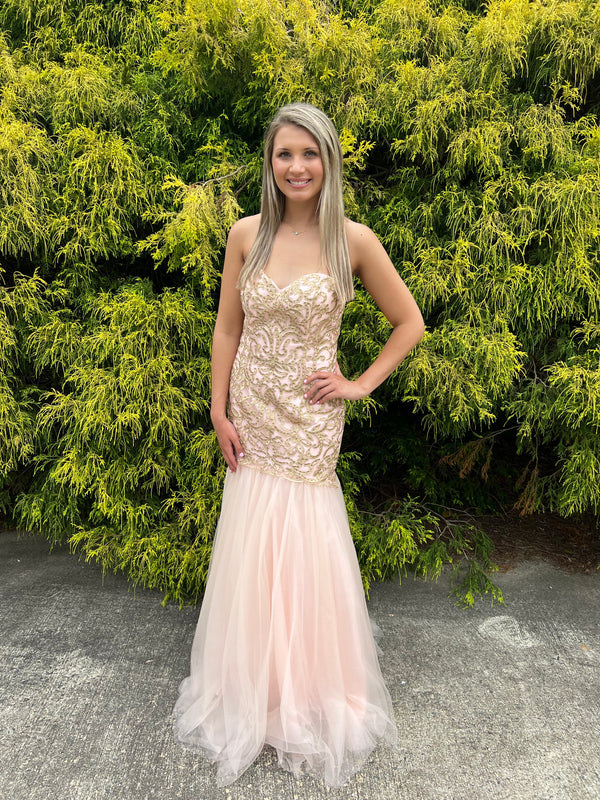 *FINAL SALE* ENVIOUS Couture 1075 Blush Sweetheart Strapless Mermaid