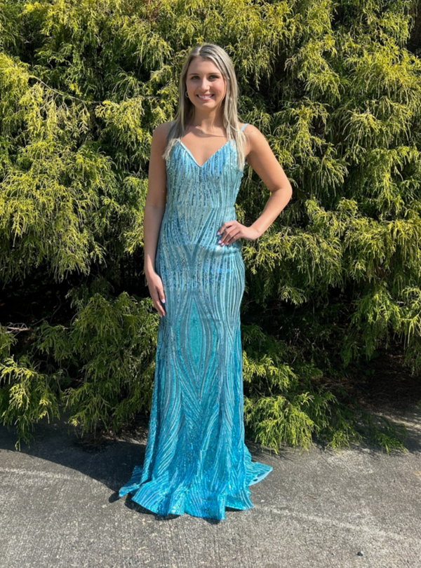 Jovani Style 07267 In Turquoise Front