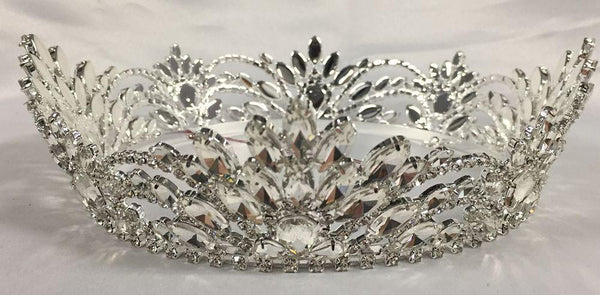 Pageant Perfect Crystal Rhinestone Silver Crown