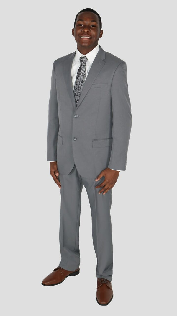 New Light Grey Slim Fit Caravelli Gray Two Piece Suit
