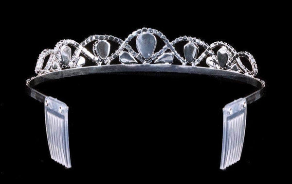 Royal Ribbon Crystal Rhinestone 1" Silver Tiara
