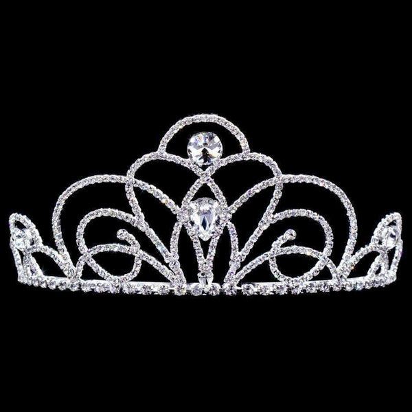 Blooming Twist Crystal Rhinestone 3" Silver Tiara