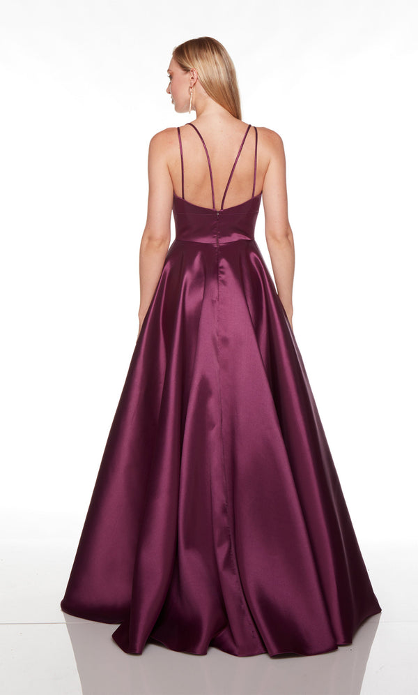 ALYCE Paris 1754 Simple Elegance Mikado Sweetheart A-line Dress - French Blue, French Pink or Black Plum