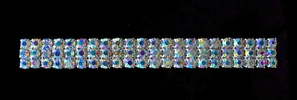 3 Row Rhinestone Barette - Clear or AB