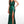 ALYCE Paris 61425 Emerald Draped Bodice Metallic Dress with Slit - Size 16