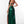 ALYCE Paris 61425 Emerald Draped Bodice Metallic Dress with Slit - Size 16