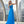 Blush Prom 12132 Blue Topaz Cowl Neck Slim A-Line Dress
