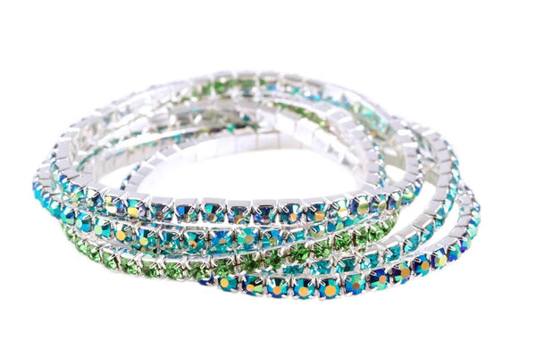 5 Piece Color Coordinated Stretch Buncher Bracelets