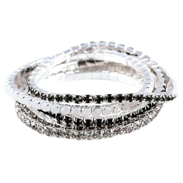 5 Piece Color Coordinated Stretch Buncher Bracelets