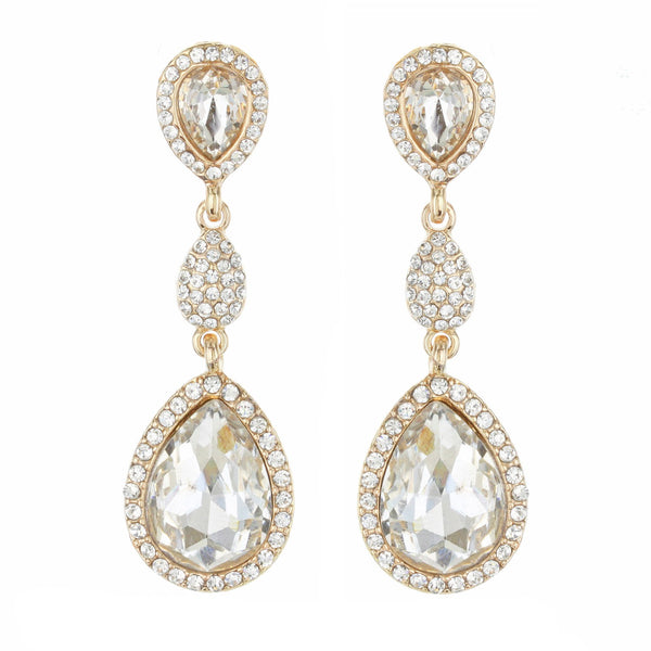 Allure Rhinestone Drop Earrings - 5 Colors