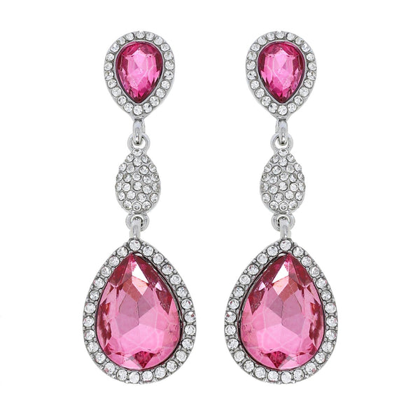 Allure Rhinestone Drop Earrings - 5 Colors