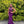 ALYCE Paris 60014 Eggplant 2 Piece Beaded Bodice Fitted Jersey Dress - Size 6