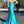 Alyce Paris 61159 Lagoon Blue High Slit One Shoulder Stretch Satin Dress - Size 18