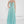 Alyce Paris 1022 Water Blue Green Flowy Chiffon Dress - Size 6