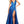 ALYCE Paris 1756  Luminous Satin V-Neck Dress with Slit - Royal Blue or Neon Purple