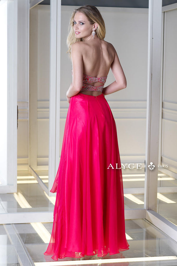 Alyce Paris 35696 Mint Leaf Sweetheart Chiffon Dress - Size 4