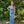 Blush Prom 12102 Pool Blue Shimmer Fitted Dress with Train - Size 2
