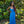 Blush Prom 12132 Blue Topaz Cowl Neck Slim A-Line Dress
