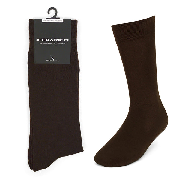 Men's Classic Neutrals Dress Socks - Brown