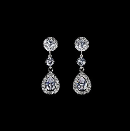 Crystal Pavé Teardrop Earring