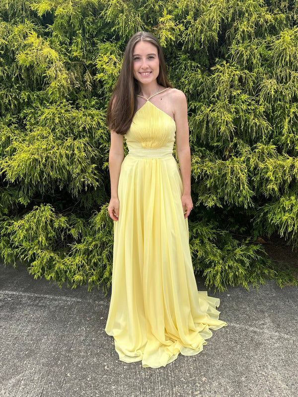 CLARISSE 8155 Lemon Chiffon A-Line Dress