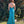 CLARISSE 810421 Peacock Teal One Shoulder Sequin Dress with Slit