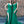 CLARISSE 810441 Green Jersey Dress with High Leg Slit