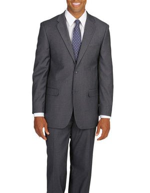 Grey Caravelli Slim Fit Two Piece Suit Light Gray Notch Lapel