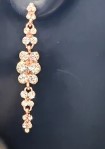 Crystal Cluster Drop Earring - Emerald Green, Rose Gold or AB Iridescent
