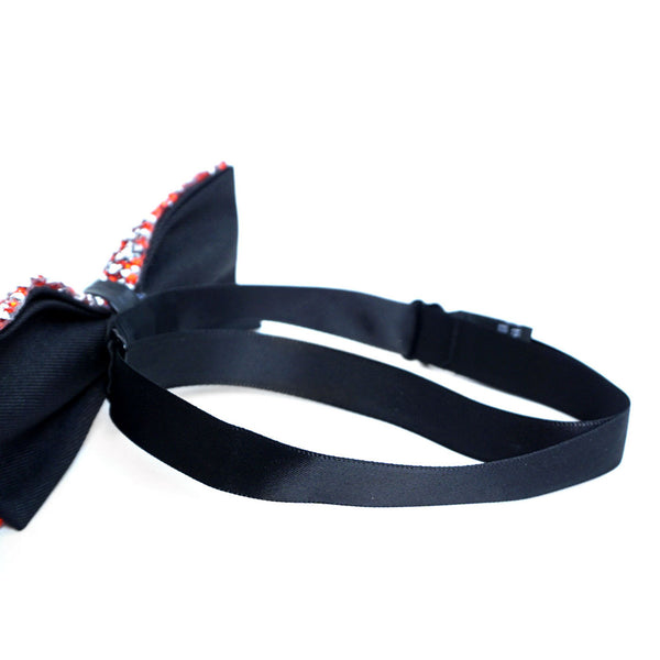 Royal Blue Sparkling Crystal Men's Bow Tie