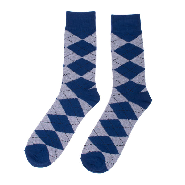 Fancy Pattern Dress Socks - Black, Blue, Grey, White Designs