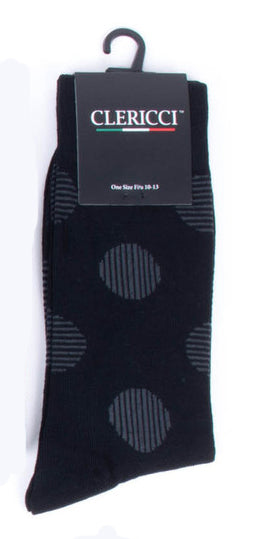 Fancy Pattern Dress Socks - Black, Blue, Grey, White Designs