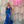 ENVIOUS Couture 1741 Royal Blue Shimmer Fit-N-Flare Dress with Slit - Size 8