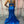ENVIOUS Couture 1741 Royal Blue Shimmer Fit-N-Flare Dress with Slit - Size 8