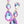 Triple Glass Crystal Teardrop Earrings - Fuchsia, Aqua, Violet, Light Pink or Gunmetal