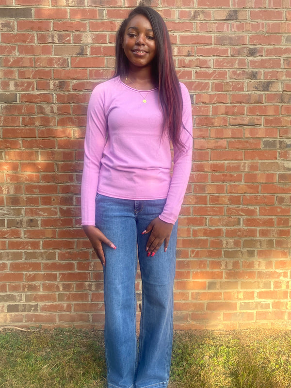 Just A Feeling Sweater - Mauve or Classic Blue