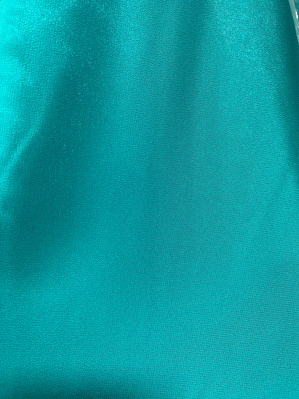 Lucci Lu 93062 Teal Flowy V-Neck Chiffon Dress - Size 16