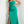 JOVANI 38330 Green Stretch Satin Sheath Dress with Corset Look Wrap Bodice and Slit