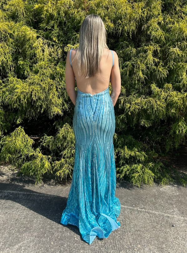 Jovani Style 07267 In Turquoise Back 