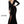 JOVANI 64983 Black Long Sleeve Fitted Jersey Dress - Size 0