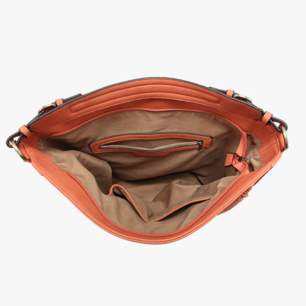 Aris Whipstitch Hobo Crossbody - Dark Teal or Tan