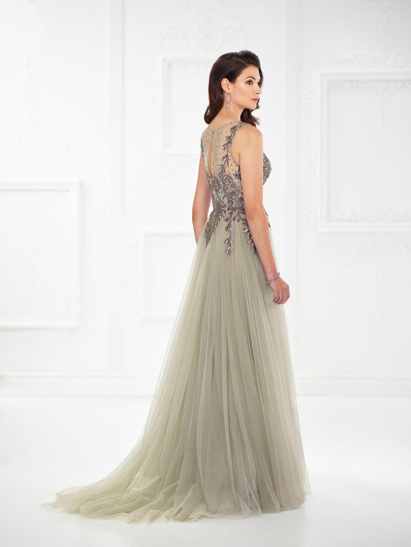 MONTAGE by Mon Cheri 118962 Navy Blue Evening Gown - Size 6