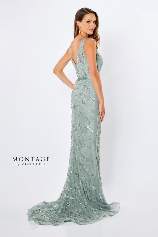 MONTAGE by Mon Cheri Style 221965 Evening Dress - Midnight Blue or Sage Green - Size 22 W